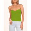 imageANRABESS Tube Top for Women Summer Strapless Bandeau Knit Twist Knot Corset Crop Basic Tank Tops 2026 Vacation Beach ClothesGreen