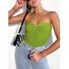 imageANRABESS Tube Top for Women Summer Strapless Bandeau Knit Twist Knot Corset Crop Basic Tank Tops 2026 Vacation Beach ClothesGreen