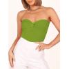 imageANRABESS Tube Top for Women Summer Strapless Bandeau Knit Twist Knot Corset Crop Basic Tank Tops 2026 Vacation Beach ClothesGreen