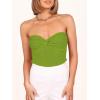 imageANRABESS Tube Top for Women Summer Strapless Bandeau Knit Twist Knot Corset Crop Basic Tank Tops 2026 Vacation Beach ClothesGreen