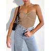 imageANRABESS Tube Top for Women Summer Strapless Bandeau Knit Twist Knot Corset Crop Basic Tank Tops 2026 Vacation Beach ClothesKhaki