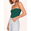imageANRABESS Tube Top for Women Summer Strapless Bandeau Knit Twist Knot Corset Crop Basic Tank Tops 2026 Vacation Beach ClothesOpal Green