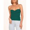 imageANRABESS Tube Top for Women Summer Strapless Bandeau Knit Twist Knot Corset Crop Basic Tank Tops 2026 Vacation Beach ClothesOpal Green