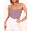 imageANRABESS Tube Top for Women Summer Strapless Bandeau Knit Twist Knot Corset Crop Basic Tank Tops 2026 Vacation Beach ClothesPurple