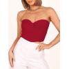 imageANRABESS Tube Top for Women Summer Strapless Bandeau Knit Twist Knot Corset Crop Basic Tank Tops 2026 Vacation Beach ClothesRed