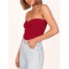 imageANRABESS Tube Top for Women Summer Strapless Bandeau Knit Twist Knot Corset Crop Basic Tank Tops 2026 Vacation Beach ClothesRed