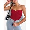 imageANRABESS Tube Top for Women Summer Strapless Bandeau Knit Twist Knot Corset Crop Basic Tank Tops 2026 Vacation Beach ClothesRed
