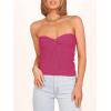 imageANRABESS Tube Top for Women Summer Strapless Bandeau Knit Twist Knot Corset Crop Basic Tank Tops 2026 Vacation Beach ClothesRose