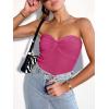 imageANRABESS Tube Top for Women Summer Strapless Bandeau Knit Twist Knot Corset Crop Basic Tank Tops 2026 Vacation Beach ClothesRose