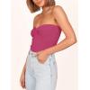 imageANRABESS Tube Top for Women Summer Strapless Bandeau Knit Twist Knot Corset Crop Basic Tank Tops 2026 Vacation Beach ClothesRose