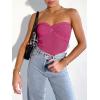 imageANRABESS Tube Top for Women Summer Strapless Bandeau Knit Twist Knot Corset Crop Basic Tank Tops 2026 Vacation Beach ClothesRose