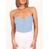 imageANRABESS Tube Top for Women Summer Strapless Bandeau Knit Twist Knot Corset Crop Basic Tank Tops 2026 Vacation Beach ClothesSky