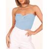 imageANRABESS Tube Top for Women Summer Strapless Bandeau Knit Twist Knot Corset Crop Basic Tank Tops 2026 Vacation Beach ClothesSky
