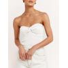 imageANRABESS Tube Top for Women Summer Strapless Bandeau Knit Twist Knot Corset Crop Basic Tank Tops 2026 Vacation Beach ClothesWhite