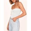 imageANRABESS Tube Top for Women Summer Strapless Bandeau Knit Twist Knot Corset Crop Basic Tank Tops 2026 Vacation Beach ClothesWhite