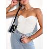 imageANRABESS Tube Top for Women Summer Strapless Bandeau Knit Twist Knot Corset Crop Basic Tank Tops 2026 Vacation Beach ClothesWhite