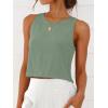 imageANRABESS Women Crop Tank Tops High Neck Sleeveless Linen Shirts 2026 Summer Outfits Casual Blouse Beach Vacation ClothesLight Green
