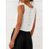 imageANRABESS Women Crop Tank Tops High Neck Sleeveless Linen Shirts 2026 Summer Outfits Casual Blouse Beach Vacation ClothesWhite