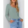 imageANRABESS Women Long Sleeve Thermal Top Scoop Neck Slim Fit Fleece Shirts Basic Tee Casual 2025 Fall Winter Warm UndershirtsSage Green