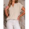 imageANRABESS Women Short Sleeve Henley Top V Neck Dressy Business Casual Work Blouses Summer Shirts 2026 Vacation Fashion ClothesBeige