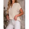 imageANRABESS Women Short Sleeve Henley Top V Neck Dressy Business Casual Work Blouses Summer Shirts 2026 Vacation Fashion ClothesBeige