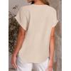 imageANRABESS Women Short Sleeve Henley Top V Neck Dressy Business Casual Work Blouses Summer Shirts 2026 Vacation Fashion ClothesBeige