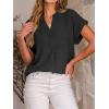 imageANRABESS Women Short Sleeve Henley Top V Neck Dressy Business Casual Work Blouses Summer Shirts 2026 Vacation Fashion ClothesBlack