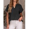 imageANRABESS Women Short Sleeve Henley Top V Neck Dressy Business Casual Work Blouses Summer Shirts 2026 Vacation Fashion ClothesBlack