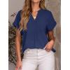 imageANRABESS Women Short Sleeve Henley Top V Neck Dressy Business Casual Work Blouses Summer Shirts 2026 Vacation Fashion ClothesDeep Blue