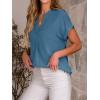 imageANRABESS Women Short Sleeve Henley Top V Neck Dressy Business Casual Work Blouses Summer Shirts 2026 Vacation Fashion ClothesLake Blue