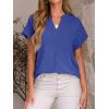 imageANRABESS Women Short Sleeve Henley Top V Neck Dressy Business Casual Work Blouses Summer Shirts 2026 Vacation Fashion ClothesRoyal Blue
