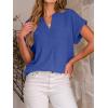 imageANRABESS Women Short Sleeve Henley Top V Neck Dressy Business Casual Work Blouses Summer Shirts 2026 Vacation Fashion ClothesRoyal Blue