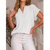 imageANRABESS Women Short Sleeve Henley Top V Neck Dressy Business Casual Work Blouses Summer Shirts 2026 Vacation Fashion ClothesWhite