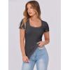 imageANRABESS Women Short Sleeve Tops Scoop Neck Ribbed Knit Slim Fitted Basic Tee Shirt Casual Summer Clothes 2026 Spring OutfitsDark Grey