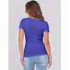 imageANRABESS Women Short Sleeve Tops Scoop Neck Ribbed Knit Slim Fitted Basic Tee Shirt Casual Summer Clothes 2026 Spring OutfitsRoyal Blue