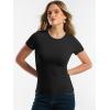 imageANRABESS Women Short Sleeve Tops Summer 2026 Double Lined Crewneck T Shirt Basic Tight Workout Tee Y2k ClothesBlack