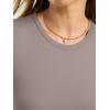 imageANRABESS Women Short Sleeve Tops Summer 2026 Double Lined Crewneck T Shirt Basic Tight Workout Tee Y2k ClothesDusty Blush