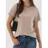 imageANRABESS Women Short Sleeve Tops Summer Basic Tee WrinkleFree Trendy Cute T Shirts 2026 Spring Business Casual OutfitsAlmond