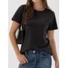 imageANRABESS Women Short Sleeve Tops Summer Basic Tee WrinkleFree Trendy Cute T Shirts 2026 Spring Business Casual OutfitsBlack