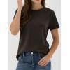 imageANRABESS Women Short Sleeve Tops Summer Basic Tee WrinkleFree Trendy Cute T Shirts 2026 Spring Business Casual OutfitsDark Brown