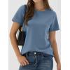 imageANRABESS Women Short Sleeve Tops Summer Basic Tee WrinkleFree Trendy Cute T Shirts 2026 Spring Business Casual OutfitsGrey Blue