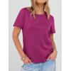 imageANRABESS Women Short Sleeve Tops Summer Basic Tee WrinkleFree Trendy Cute T Shirts 2026 Spring Business Casual OutfitsHot Pink