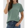 imageANRABESS Women Short Sleeve Tops Summer Basic Tee WrinkleFree Trendy Cute T Shirts 2026 Spring Business Casual OutfitsLight Green