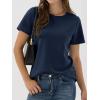 imageANRABESS Women Short Sleeve Tops Summer Basic Tee WrinkleFree Trendy Cute T Shirts 2026 Spring Business Casual OutfitsNavy Blue