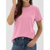 imageANRABESS Women Short Sleeve Tops Summer Basic Tee WrinkleFree Trendy Cute T Shirts 2026 Spring Business Casual OutfitsPink