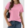 imageANRABESS Women Short Sleeve Tops Summer Basic Tee WrinkleFree Trendy Cute T Shirts 2026 Spring Business Casual OutfitsPink