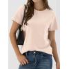 imageANRABESS Women Short Sleeve Tops Summer Basic Tee WrinkleFree Trendy Cute T Shirts 2026 Spring Business Casual OutfitsPink Cream