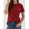 imageANRABESS Women Short Sleeve Tops Summer Basic Tee WrinkleFree Trendy Cute T Shirts 2026 Spring Business Casual OutfitsRed