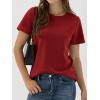 imageANRABESS Women Short Sleeve Tops Summer Basic Tee WrinkleFree Trendy Cute T Shirts 2026 Spring Business Casual OutfitsRed