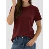imageANRABESS Women Short Sleeve Tops Summer Basic Tee WrinkleFree Trendy Cute T Shirts 2026 Spring Business Casual OutfitsWine Red